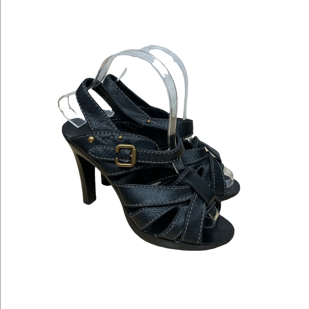 Crisscross Strap Peep Toe Heels